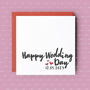 Happy Wedding Day Personalised Script Card, thumbnail 1 of 2
