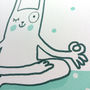 'Everything Will Be Ok Yoga Rabbit' Print, thumbnail 2 of 2
