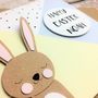 Personalised Easter Bunny Rabbit Card, thumbnail 4 of 4