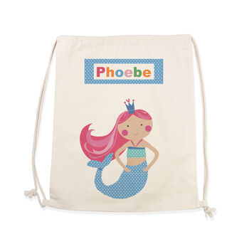 Personalised Mermaid Pe Kit Bag, 10 of 12