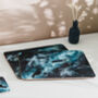 Keystone Abstract Blue Rectangle Placemat Set, thumbnail 4 of 4