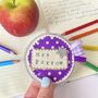 Best Teacher Gift Badge Personalised, thumbnail 1 of 4