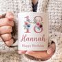 Personlised Floral Milestone Age Mug, thumbnail 1 of 9