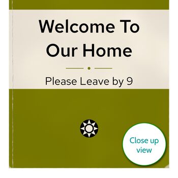 Please Leave By Nine Our Home Personalised Print Gift, 6 of 11