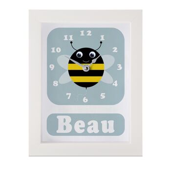 Personalised Childrens Bee Clock, 9 of 9