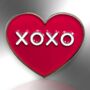 Xoxo Red Love Heart Valentine's Day Enamel Pin, thumbnail 3 of 8
