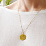 Engraved Message Organic Disc Necklace, thumbnail 1 of 7