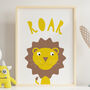 Childrens Lion ‘Roar’ Nursery Print, thumbnail 1 of 3