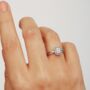 White Gold Diamond Pave Halo Engagement Ring, thumbnail 1 of 5