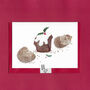 Woodland Christmas: Stuffed Hedgehogs Christmas Card, thumbnail 4 of 9