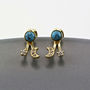 Two Way Turquoise Moon And Star Earrings, thumbnail 3 of 11