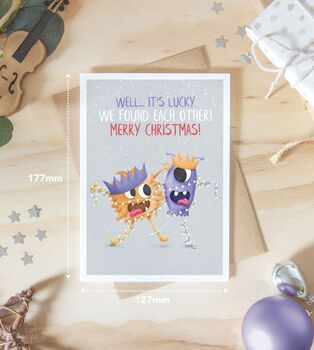 Cute Funny Christmas Card For Husband Wife Partner, 3 of 4