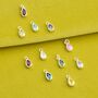 Sterling Silver Teardrop Birthstone Threader Earrings, thumbnail 4 of 7