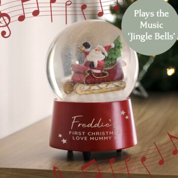 Personalised Musical Santa Globe, 3 of 4