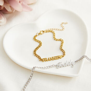 Personalised Custom Name Chain Bracelet, 6 of 9