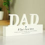 Personalised Hero Dad Wooden Ornament Gift, thumbnail 2 of 2
