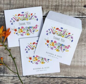 10 Wildflower Seed Packet Wedding Favours Thank You, 2 of 7