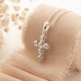 Cubic Zirconia Cross Necklace, thumbnail 4 of 11