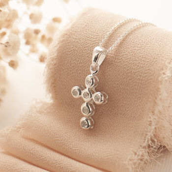 Cubic Zirconia Cross Necklace, 4 of 11