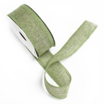 Luxury Green Cotton Ribbon 20 Metres Roll, 2 of 2