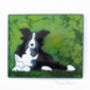 Faithful Friend Border Collie Sheepdog Enamel Art, thumbnail 1 of 5