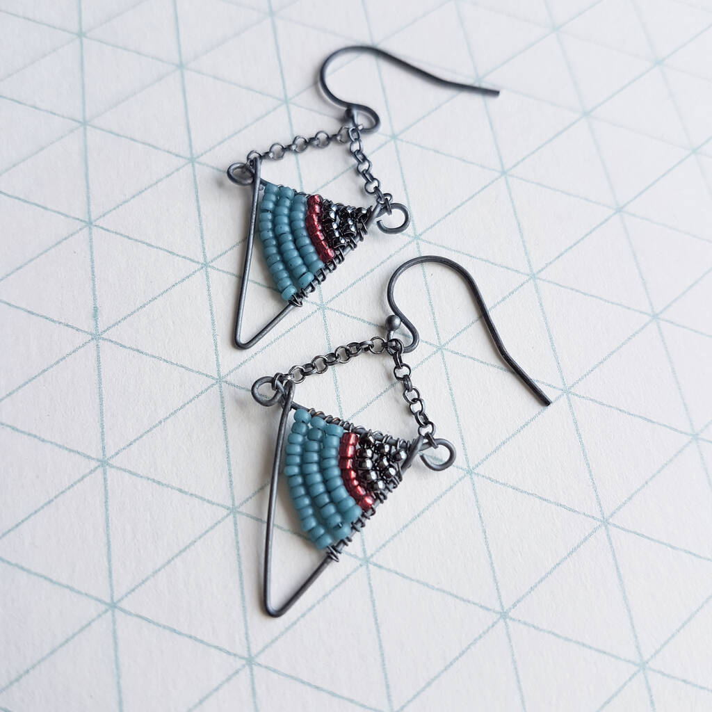 Triangle Chandelier Earrings By Judith Brown Jewellery