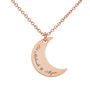 Personalised Rose Gold Plated Crescent Moon Necklace, thumbnail 9 of 9