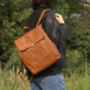 Womens Colorway Genuine Leather Backpack, thumbnail 3 of 12