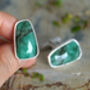 22ct Natural Emerald Cufflinks, thumbnail 1 of 3