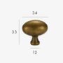 Antique Brass Egg Knob With Backplate, thumbnail 2 of 5