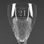 Engraved Cut Crystal Age Wine Glass, thumbnail 3 of 4