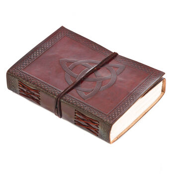 Indra Celtic Trinity Knot Leather Journal, 5 of 11