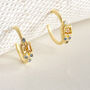 Aura Citrine And Blue Topaz Earrings, thumbnail 3 of 7