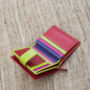 Personalised Small Mutlicolour Red Leather Purse, thumbnail 6 of 11