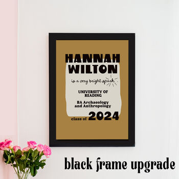 Personalised 'Bright Spark' Print 2024 Graduation Gift, 3 of 12