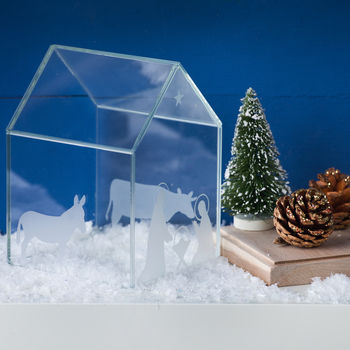 Christmas Nativity Glass Display House, 2 of 2