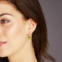 Hammered Disc Drop Earrings, thumbnail 3 of 4