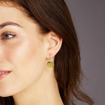 Hammered Disc Drop Earrings, 3 of 4