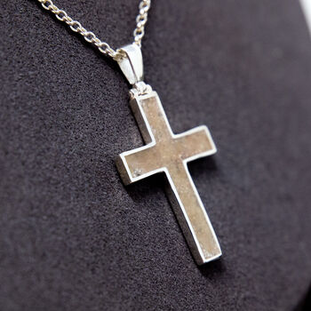 Cross Cremation Ashes Memorial Necklace, 6 of 7