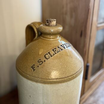 Antique Stoneware Flagon Jug, 2 of 5