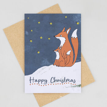 Fox And Firefly Christmas Card, 2 of 2