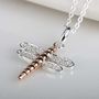Solid Silver Dragonfly Pendant, thumbnail 5 of 6