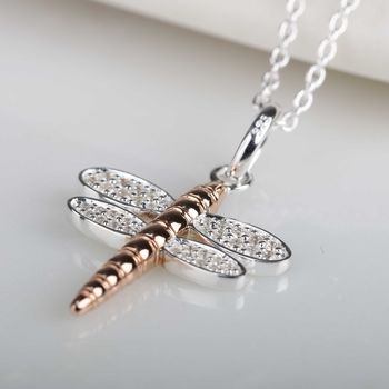Solid Silver Dragonfly Pendant, 5 of 6