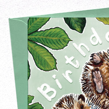 Hedgehog Birthday Card, 4 of 5