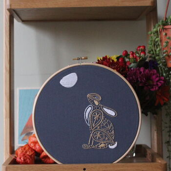 Moon Gazing Hare Embroidery Kit, 4 of 9