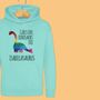 'Girls Like Dinosaurs Too' Girls Hoodie, thumbnail 1 of 12