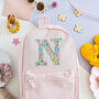 Liberty Of London Initial Children's Backpack Pink, thumbnail 2 of 7