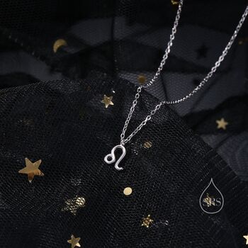 Sterling Silver Tiny Zodiac Pendant Necklace, 3 of 12