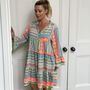 Aztec Short Neon Summer Dress, thumbnail 5 of 8