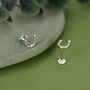 Sterling Silver Horseshoe 16 G Flat Back Labret Earrings, thumbnail 2 of 11